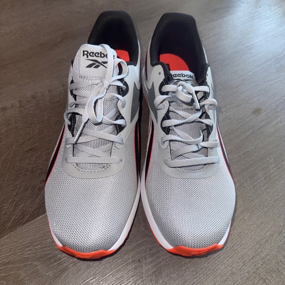 Reebok Lite Plus 3 Gray Black and orange Athletic Running Shoes New* - Picture 1 of 8
